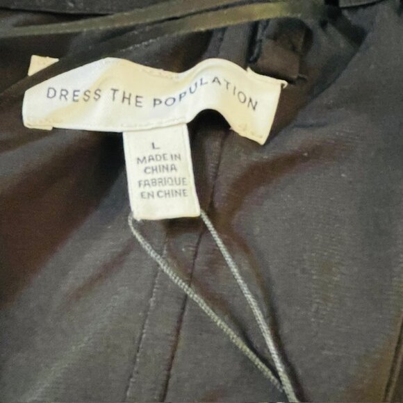 Dress the Population Bailey Crop Corset Style Top Ponte Black NEW NWT Large - Picture 7 of 10